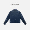 COCO ZONE 复古翻领单排扣牛仔衬衫百搭长袖上衣CC1B1509 商品缩略图1
