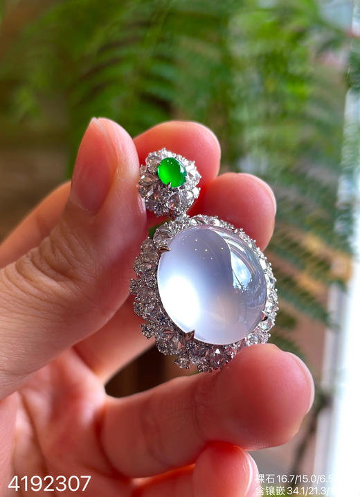 玻璃种蛋面吊坠【4192307】具体价格微信咨询 商品图4