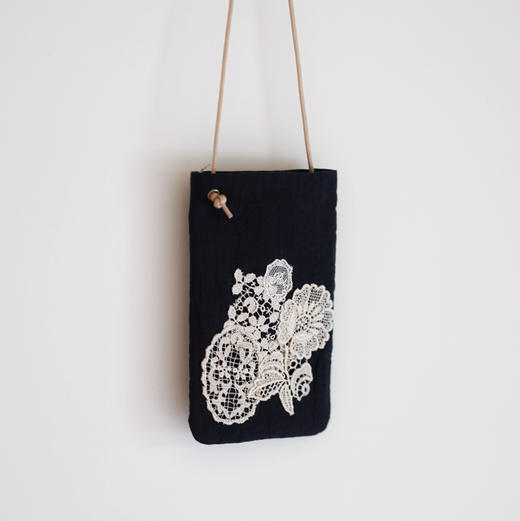 Rei 黑色蕾丝斜挎单肩包 商品图2