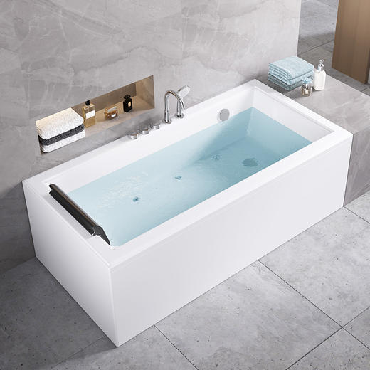 帝王洁具嵌入式1.7米泡澡浴缸亚克力经久耐用浴盆家用TB011 商品图3
