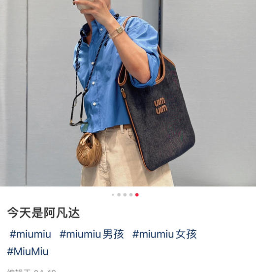 miu托特帆单肩手提包071009 商品图7