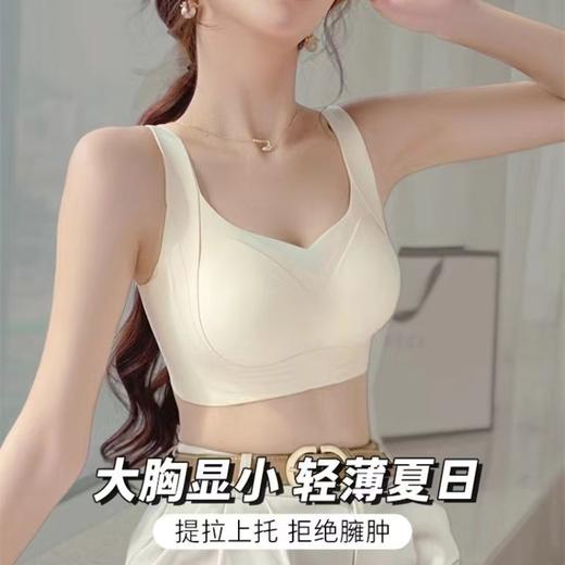 【抢2件59元】  果冻条聚拢文胸  聚拢无痕无钢圈内衣 无痕内衣女大胸显小胸聚拢薄款 调整型收副乳防下垂运动文胸罩 商品图0