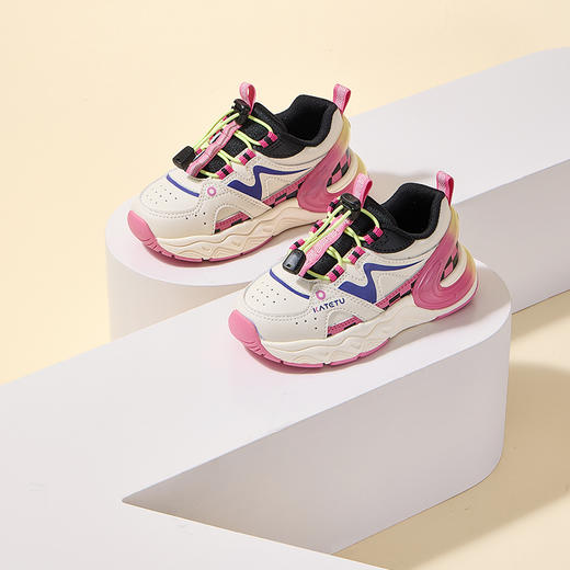 卡特兔童鞋儿童男童2024秋季新款软底鞋子女童纽扣小童宝宝运动鞋 商品图3