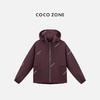 COCO ZONE 简约抽绳连帽外套撞色拉链休闲上衣CC2B1179 商品缩略图0