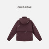 COCO ZONE 简约抽绳连帽外套撞色拉链休闲上衣CC2B1179 商品缩略图1