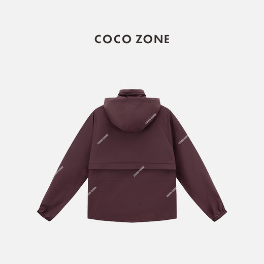 COCO ZONE 简约抽绳连帽外套撞色拉链休闲上衣CC2B1179 商品图1