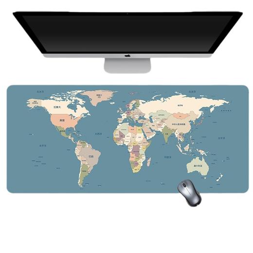 超大号鼠标垫世界地图电脑l办公桌垫加厚锁边书桌垫滑鼠垫 商品图4