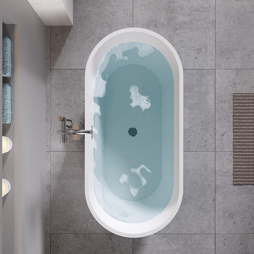 帝王洁具椭圆形独立浴缸家用卫生间亚克力1.6米TB013 商品图4