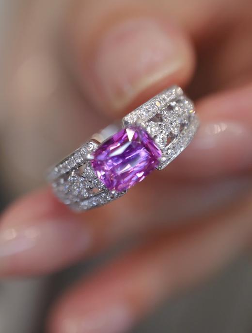 1.21ct 3.9g 粉蓝宝戒指 商品图2