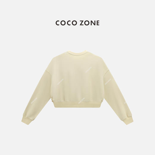 COCO ZONE 100棉字母长袖卫衣百搭圆领上衣CC2C1393 商品图1