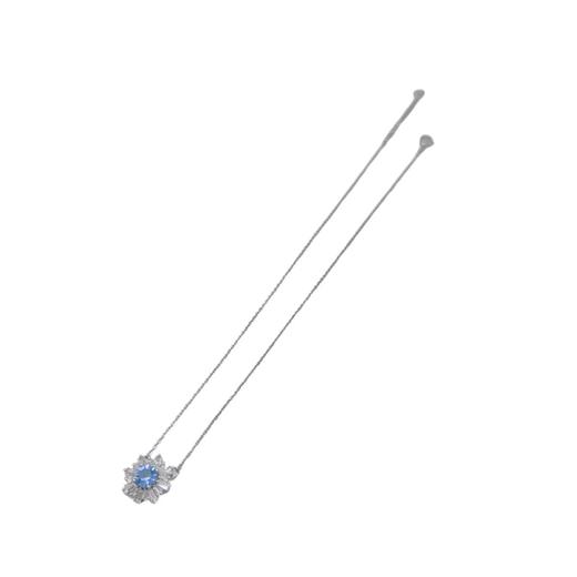 雏菊 蓝色太阳花锁骨项链 施华洛世奇新款！ 商品图6