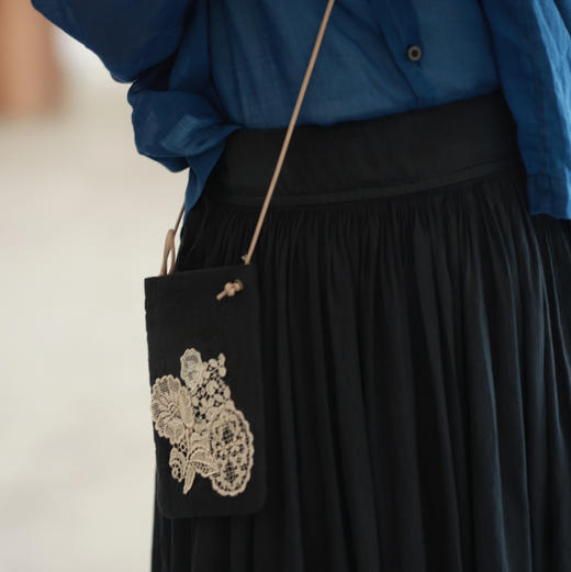 Rei 黑色蕾丝斜挎单肩包 商品图3