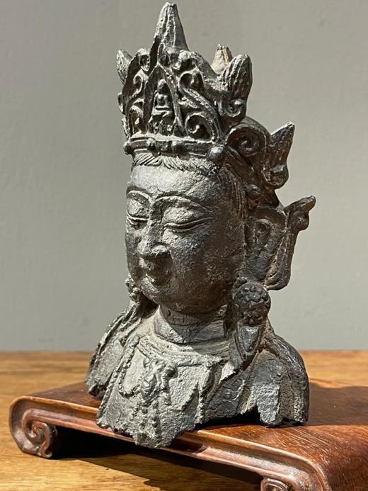 青铜观音菩萨头像残件，顺丰包邮 商品图3