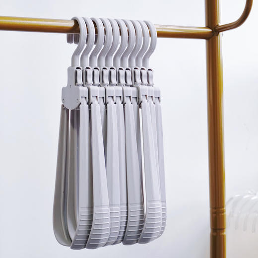 💥💰39.9得30个！居家出游100%得用上🥼 没有比这更方便的衣架了  【Trees&wind防风秒折叠衣架】🔺一按就收，一撑即晾 商品图6