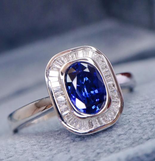 1.1ct 蓝宝石戒指 商品图0