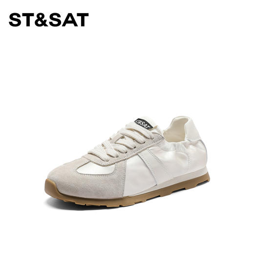 星期六绸缎拼接复古阿甘鞋SSC11120TQ 商品图5