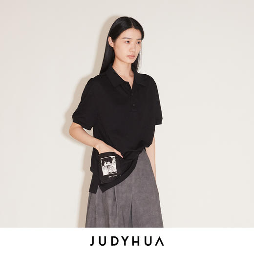 JUDYHUA 张恩利联名款 花园系列口袋POLO 商品图2