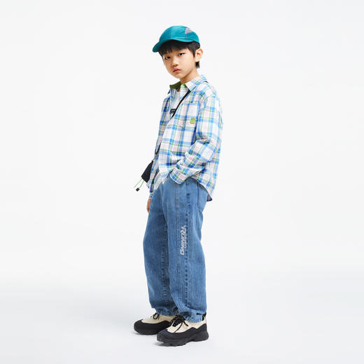 男童挺括全棉格子衫新款安奈儿童装实体店同款AB431544 商品图5