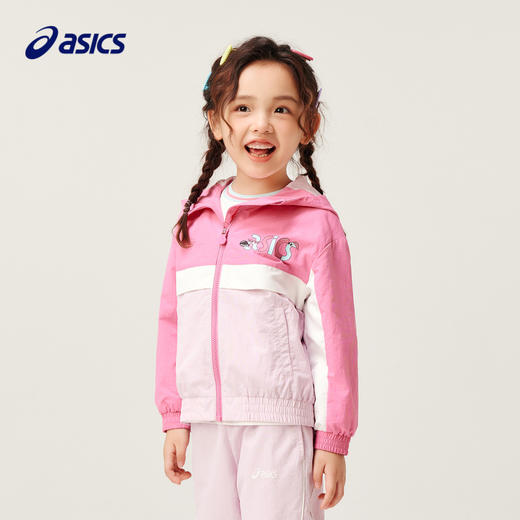 【商城同款】ASICS/亚瑟士童装撞色拼接设计秋季外套柔软耐磨便服 商品图1
