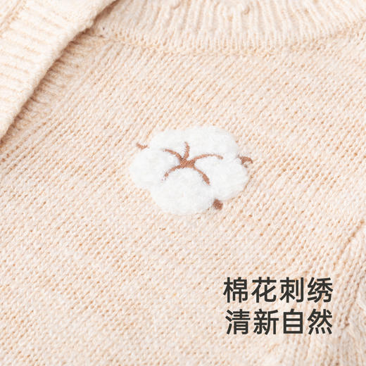 【商场同款】英氏宝宝长袖毛织连体衣秋冬保暖女童衣服新款 商品图4