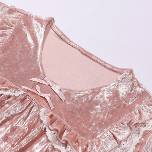 都市丽人睡衣舒适外出长袖家居服钻石绒厚女士丝绒套装LHT2T1 商品图4