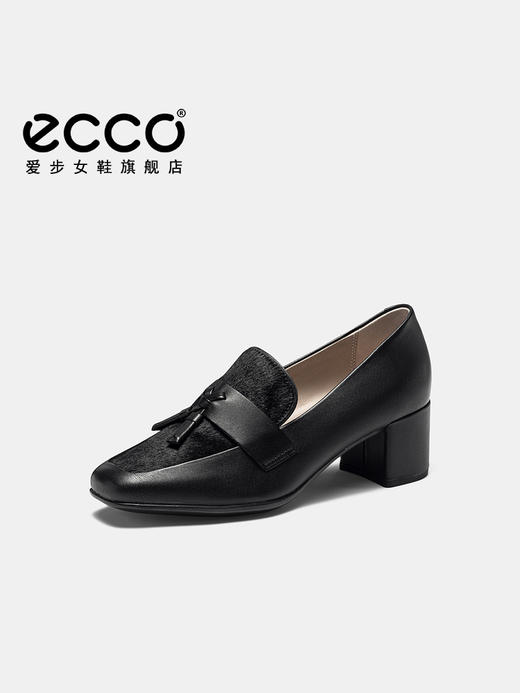 【自营】ecco/爱步  爱步女鞋流苏乐福鞋高跟 英伦风皮鞋单鞋轻盈舒适 型塑 29092351052 商品图1