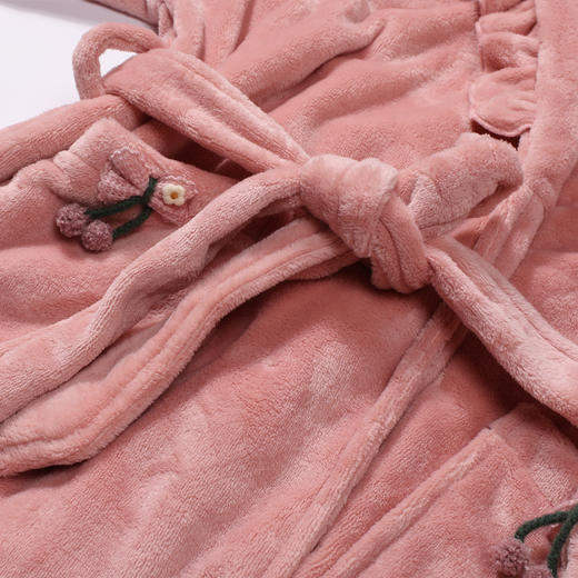 都市丽人睡衣超值精选单件袍家居服双面法兰绒厚女士法兰绒单件袍LHT7A8 商品图6