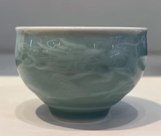 成艺千里江山反口手心杯陶瓷 品茗杯 主人杯80ML复古青观山杯复古青祥龙思缘杯三兔飞天小压手杯 商品图12