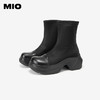 MIO米奥冬季高跟厚底弹力靴国风复古潮流运动靴中筒靴女M245696301 商品缩略图2