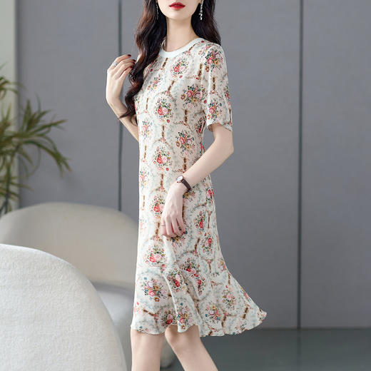 WWM-78069 春夏新款小个子桑蚕丝连衣裙 商品图1