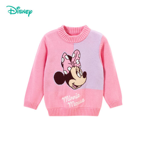 迪士尼女童纯棉套头毛衣春秋宝宝长袖针织毛衫文艺线衣潮针织套头上衣ZD3DS030 商品图8