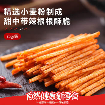 良品铺子 素小烧大刀素肉味零食麻辣儿时辣条味怀旧食品香辣味200g 商品图0
