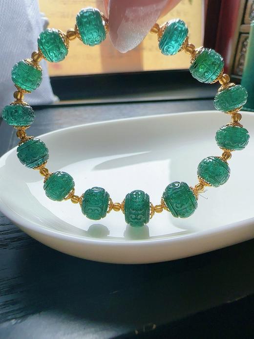 16g 8.6mm 雕刻碧玺手链 商品图6