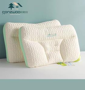 松植屋新品冰感小冰芯乳胶护颈枕360度颈椎贴合设计可机洗水洗/尺寸*47*74CM /枕芯高度7-8cm中低枕头
