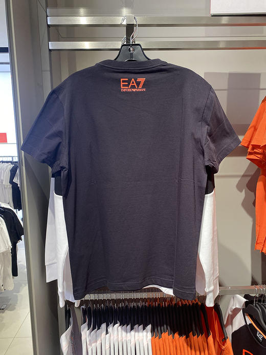 EMPORIO ARMANI/EA7 阿玛尼 男士纯棉休闲logo印花圆领短袖T恤 商品图2