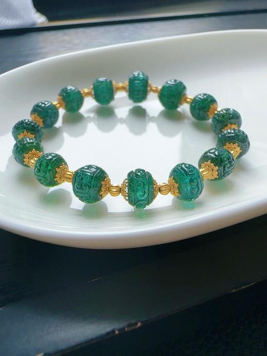 16g 8.6mm 雕刻碧玺手链 商品图7