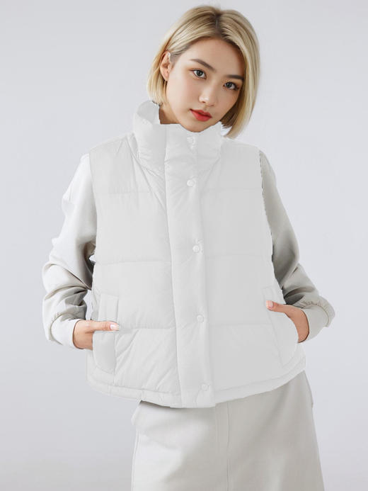 哈瓦塔冬季马甲休闲连帽运动短款羽绒外套H340182 商品图10