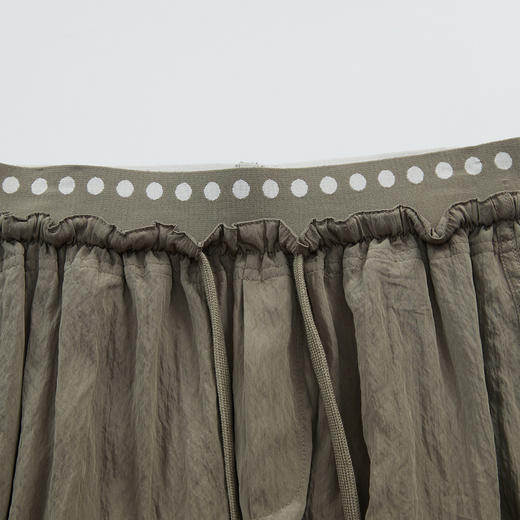 谜底休闲裤女2024秋季新品运动休闲风腰头拼接宽松长裤243MK1013 商品图3