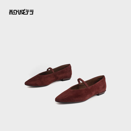 和诚行 2024秋冬新款法式复古玛丽珍单鞋百搭女浅口平底鞋0400238 商品图2