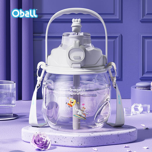 Oball海绵宝宝大容量tritan水杯夏季高颜值杯便携大肚杯儿童杯子 商品图2