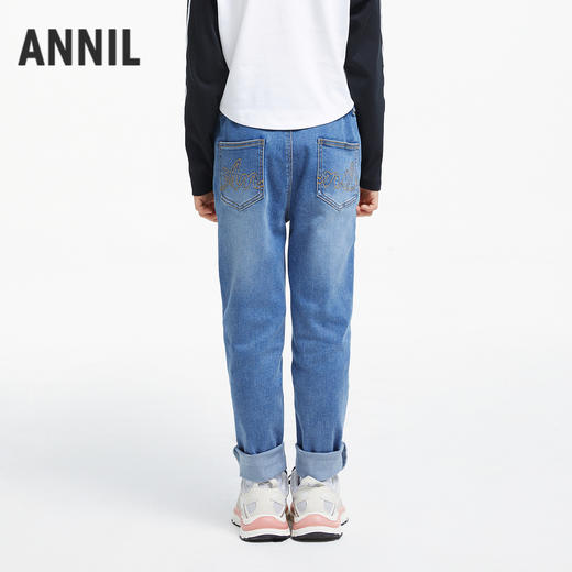 女童修身泡芙牛仔新款安奈儿童装实体店同款AG436594 商品图2