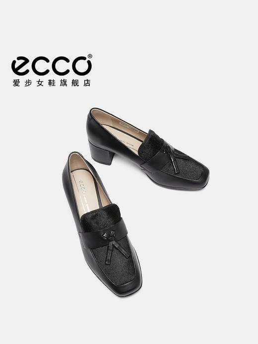 【自营】ecco/爱步  爱步女鞋流苏乐福鞋高跟 英伦风皮鞋单鞋轻盈舒适 型塑 29092351052 商品图2