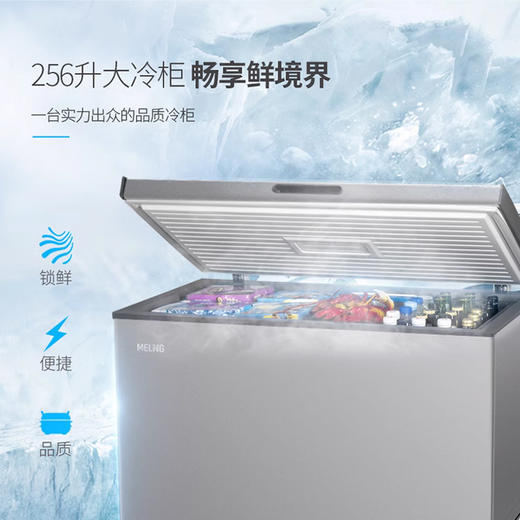 美菱（202650）(MELING)BC/BD-256DT 家用商用保鲜柜 冷藏冷冻柜自营 顶开门单温冰柜卧式冰箱柜 商品图1