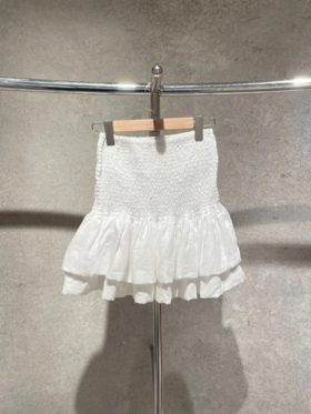 INASAMI - Kettu Skirt - White Linen - 女装 - 短裙 - 白色