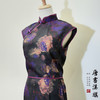 【烟罗】缎面印花改良旗袍紫罗兰优雅气质新中式 商品缩略图6