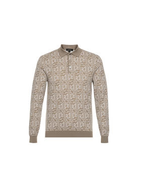 callisto卡其色绵羊毛长袖毛衣