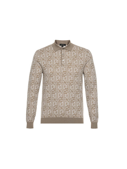 callisto卡其色绵羊毛长袖毛衣 商品图0