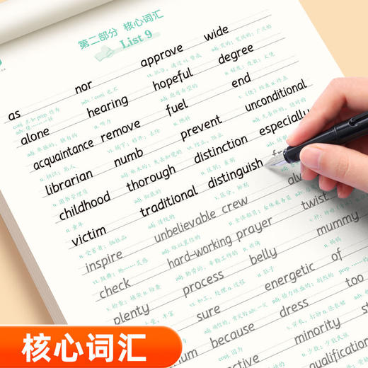 高中英语字帖衡水体3500词同步课本高考高分作文素材英语单词字帖 商品图6