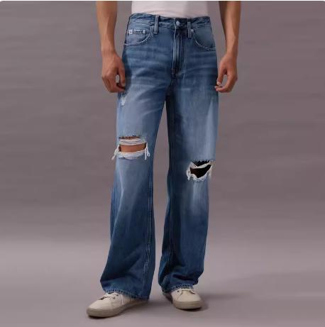 CK Jeans男士潮流美式复古街头破洞宽松牛仔裤J325948 商品图0