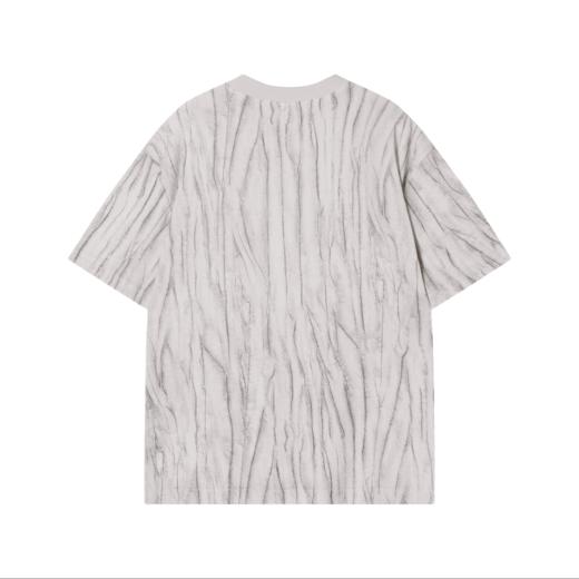 T1493夏季新款针织银丝印染男士潮流宽松休闲上衣时尚百搭街头T恤 商品图5